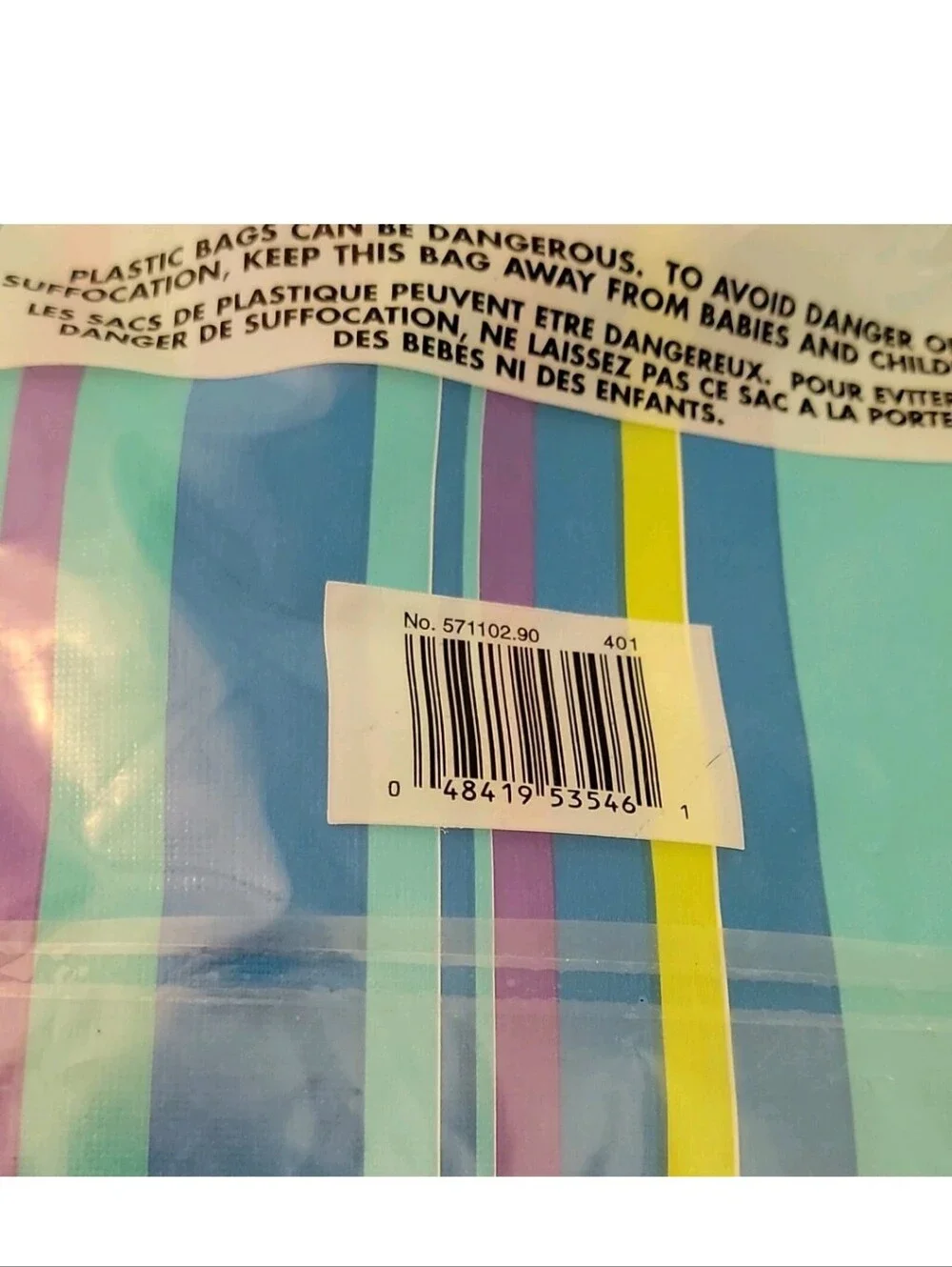 Vintage Vinyl  Striped Tablecloth Flannel Back 52